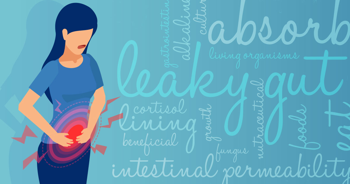 Signs of a Leaky Gut woman clutching her stomach